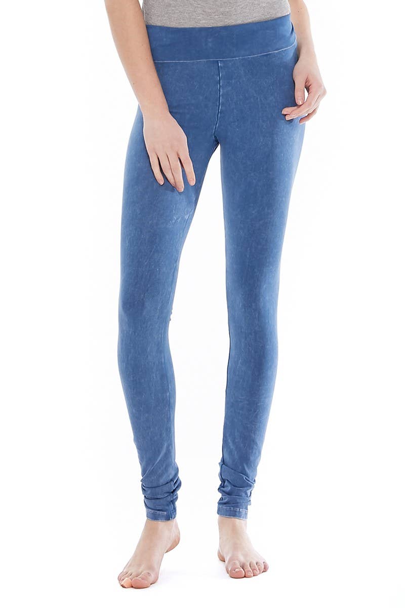 Mineral Foldover Waistband Full Leggings-Wholesale 7Pcs Prepack